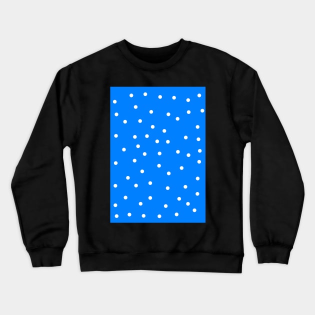 Polka Dots | Polka Dot Blue and White | Artistic Design Crewneck Sweatshirt by Gizi Zuckermann Art